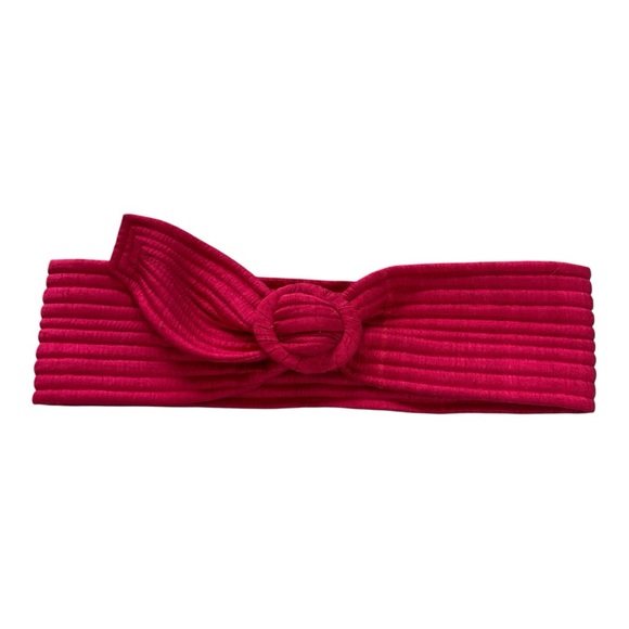 VINTAGE MACY’S Silk Obi Belt | 36” | Raspberry Pink | 80s Retro Quilted Texture - Picture 1 of 8
